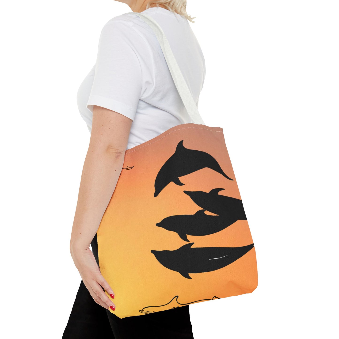 Bowriding Dolphins Tote Bag (AOP)