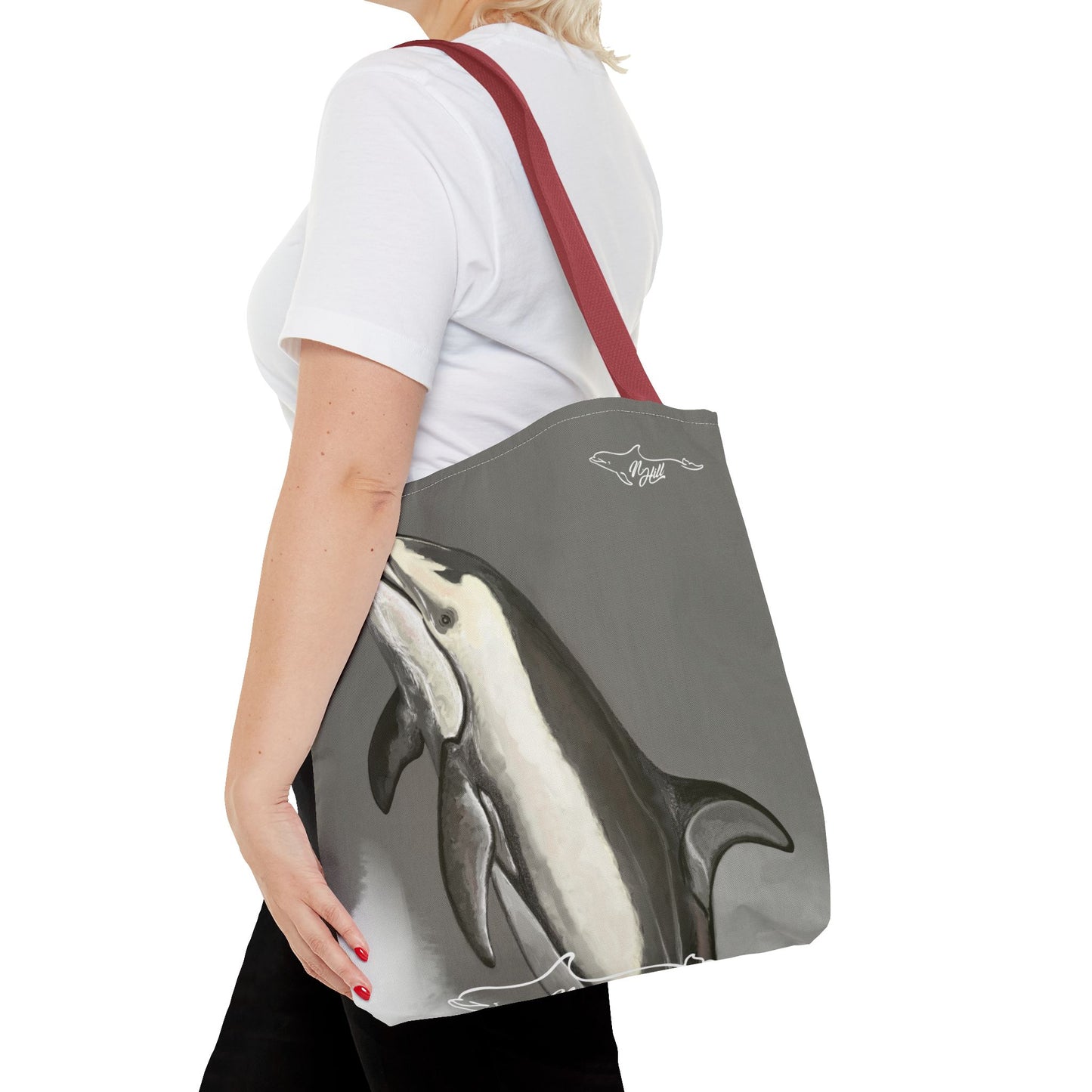 Pacific White Sided Dolphin Tote Bag (AOP)