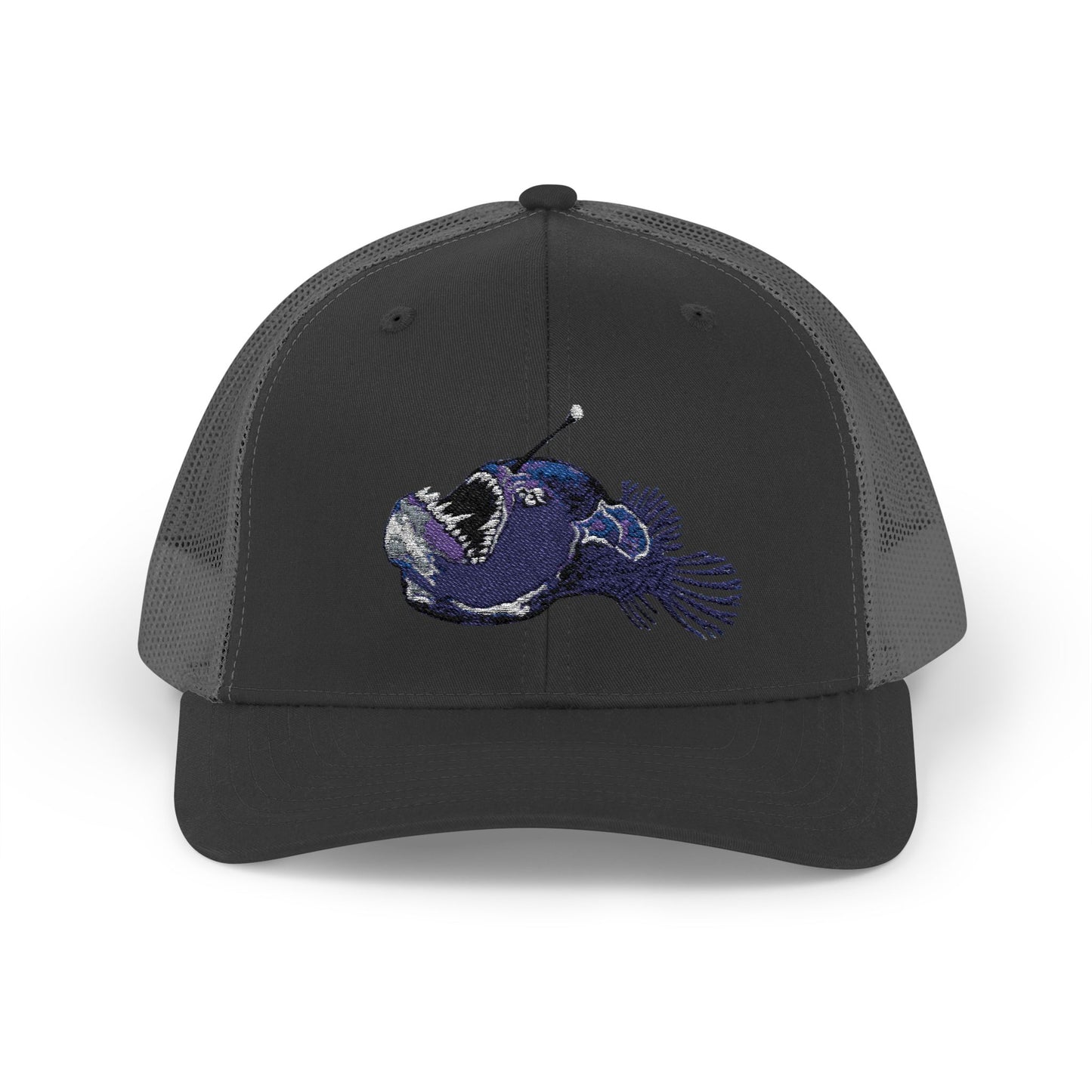 Angler Fish Embroidered Snapback Trucker Cap