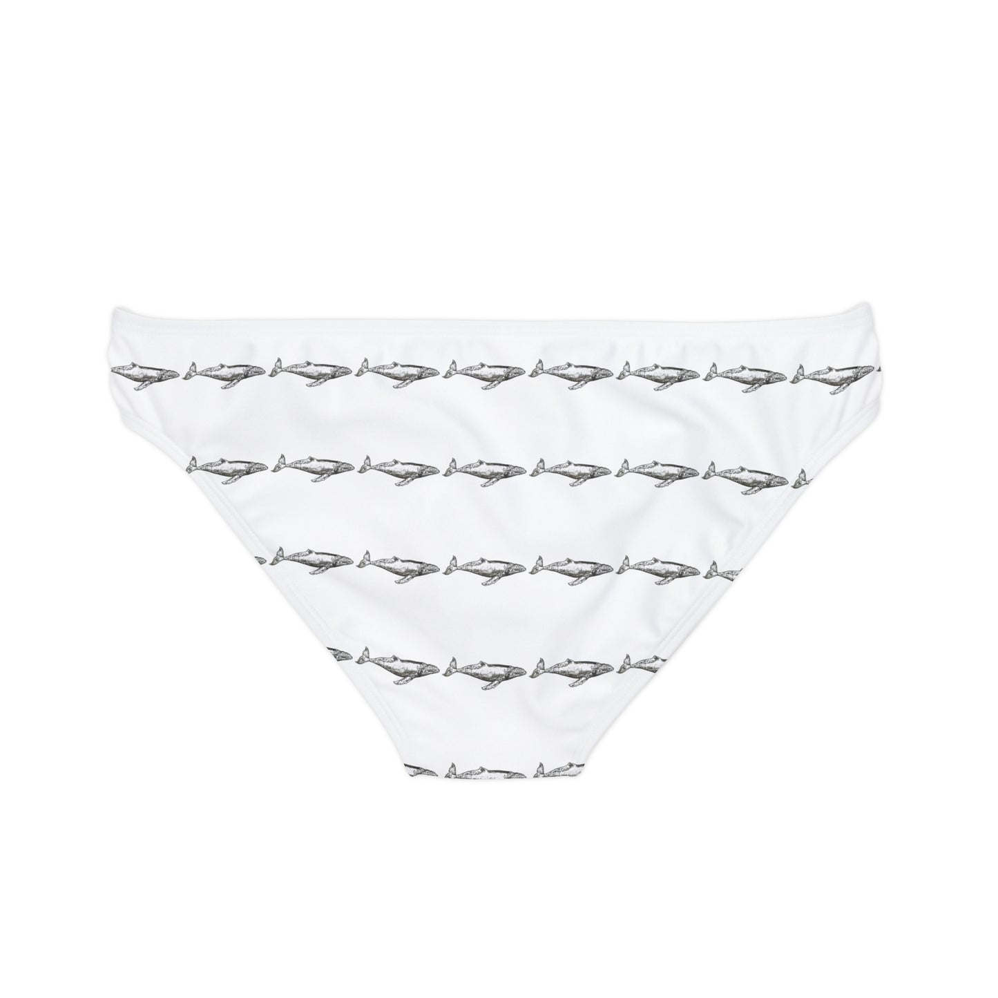 Humpback Whale Loop Tie Side Bikini Bottom (AOP)