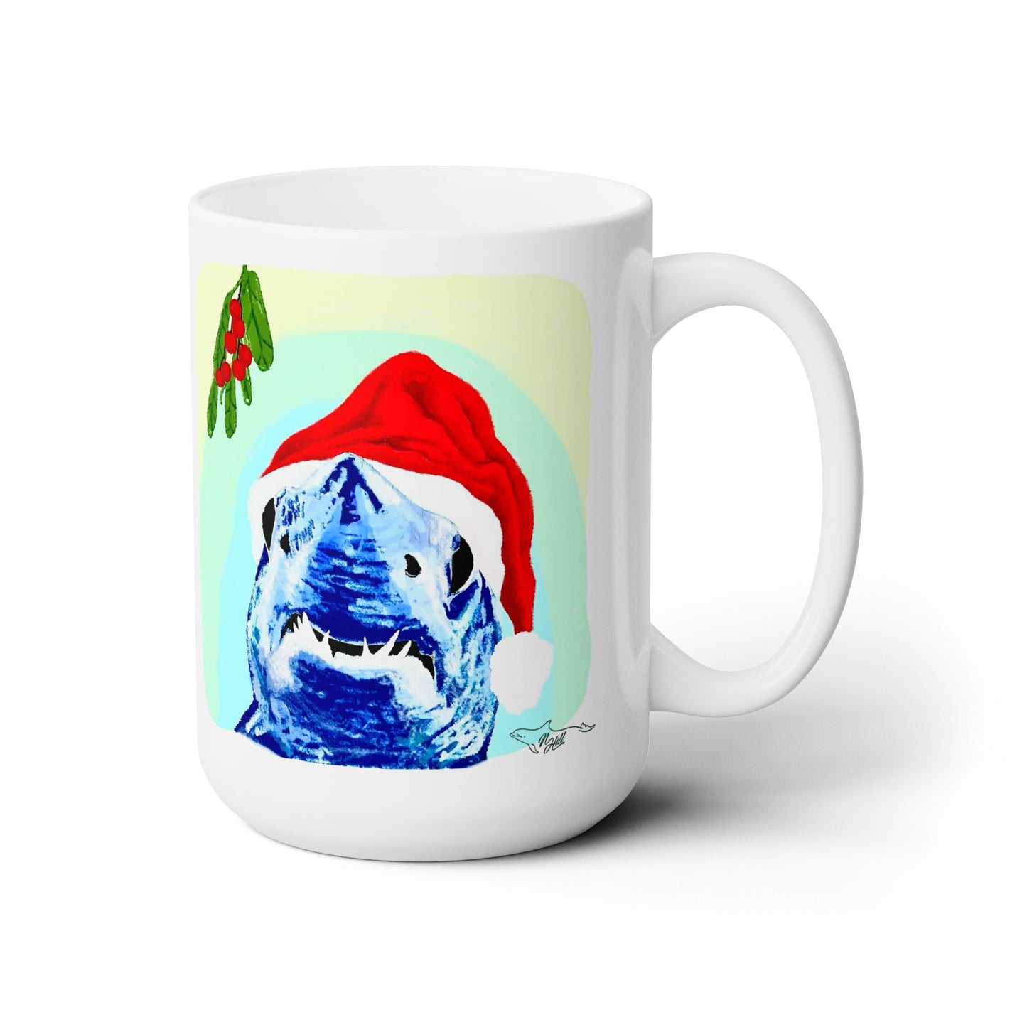 Mistletoe Mako Shark Ceramic Mug 15oz