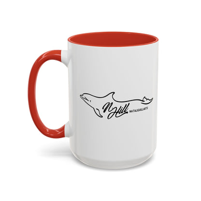 Pacific White Sided Dolphin Elelo Accent Coffee Mug 15oz