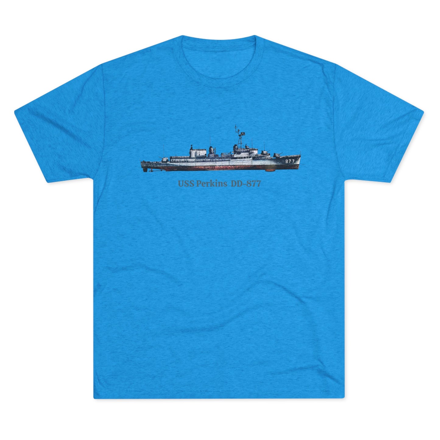 USS Perkins DD-877  Unisex Tri-Blend Crew Tee