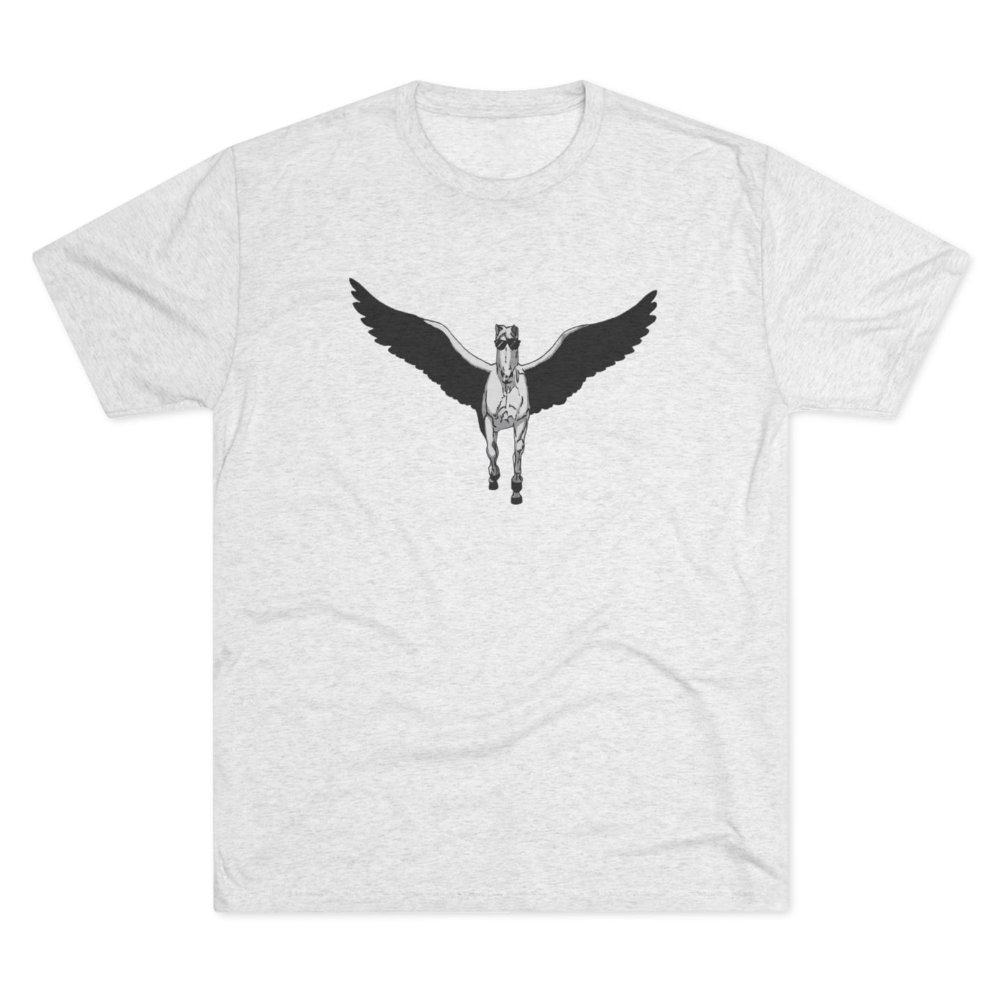 Pegasus in Sunglasses Unisex Tri-Blend Crew Tee