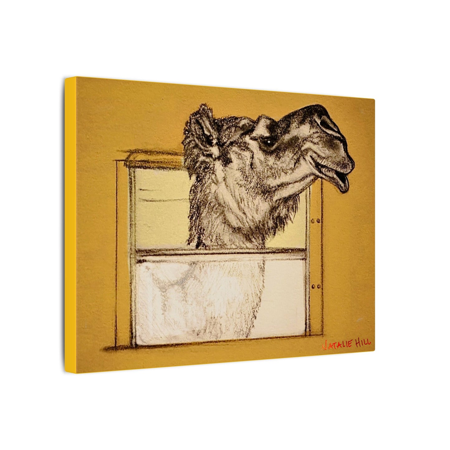 Bussin Clyde The Camel Matte Canvas 12" x 9", Stretched, 0.75"