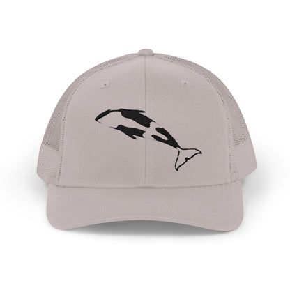 Orca Whale Breach Snapback Trucker Cap