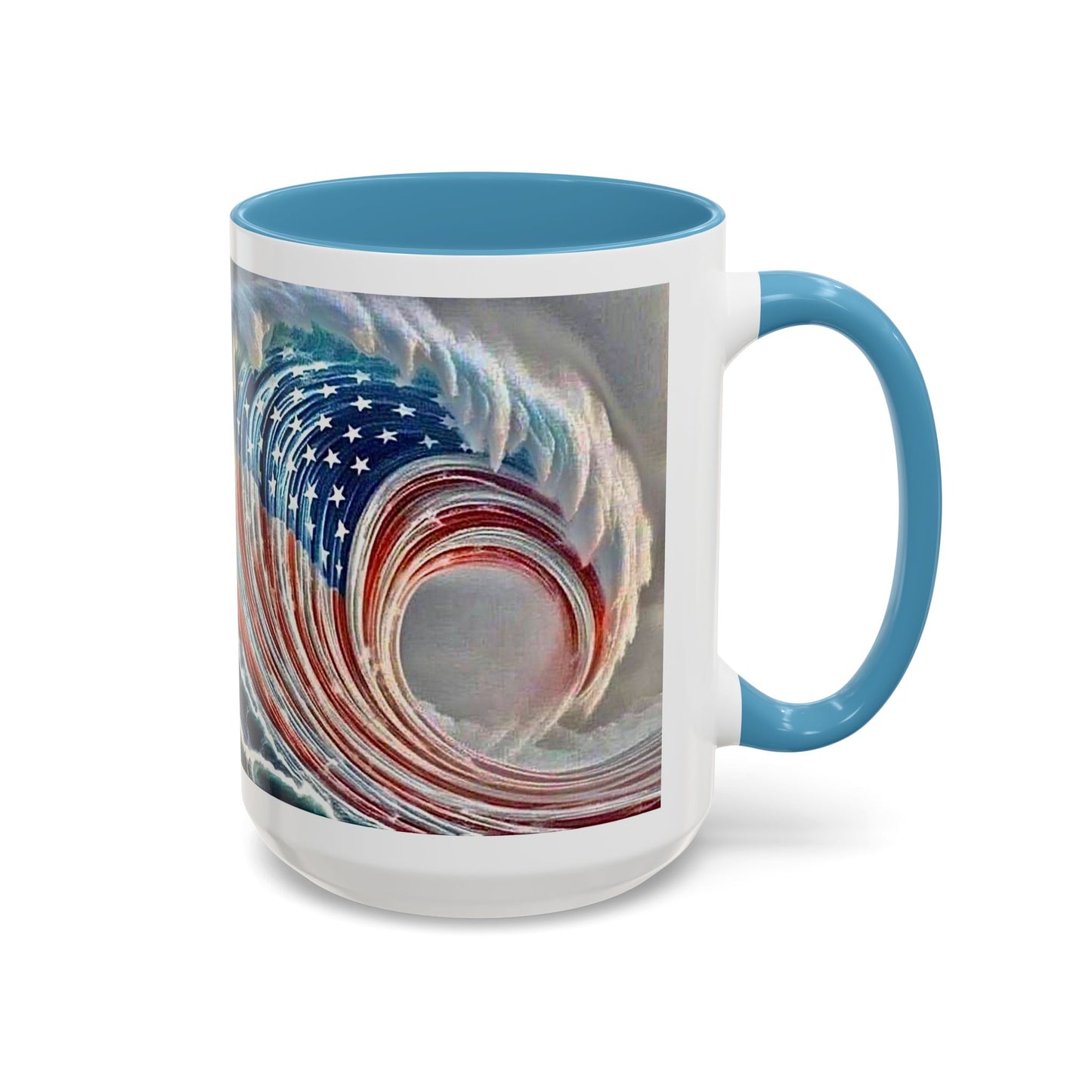 God Bless America Accent Coffee Mug 15oz