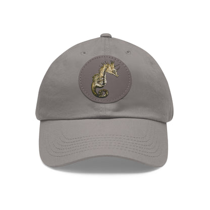 Sea Horse Hat with Leather Patch (Round)