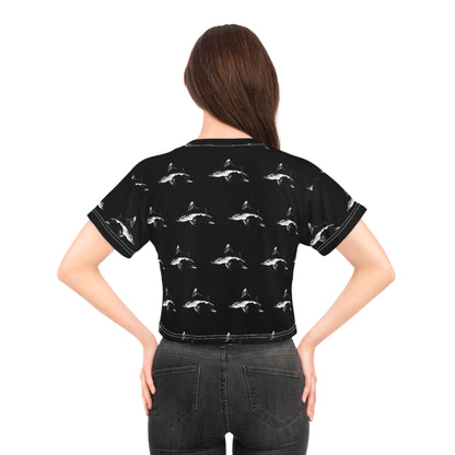 Shark Crop Tee (AOP)