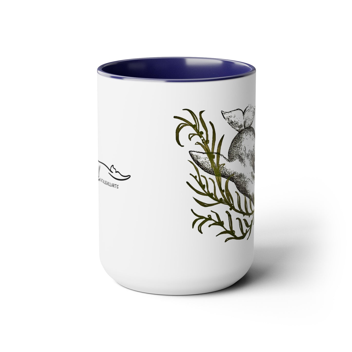 Gray Whale Two-Tone Coffee Mugs, 15oz