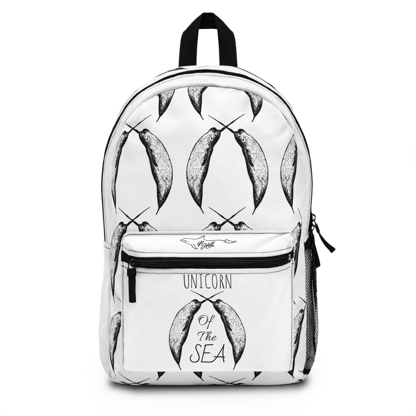 Unicorn of the Sea Narwhal Backpack White