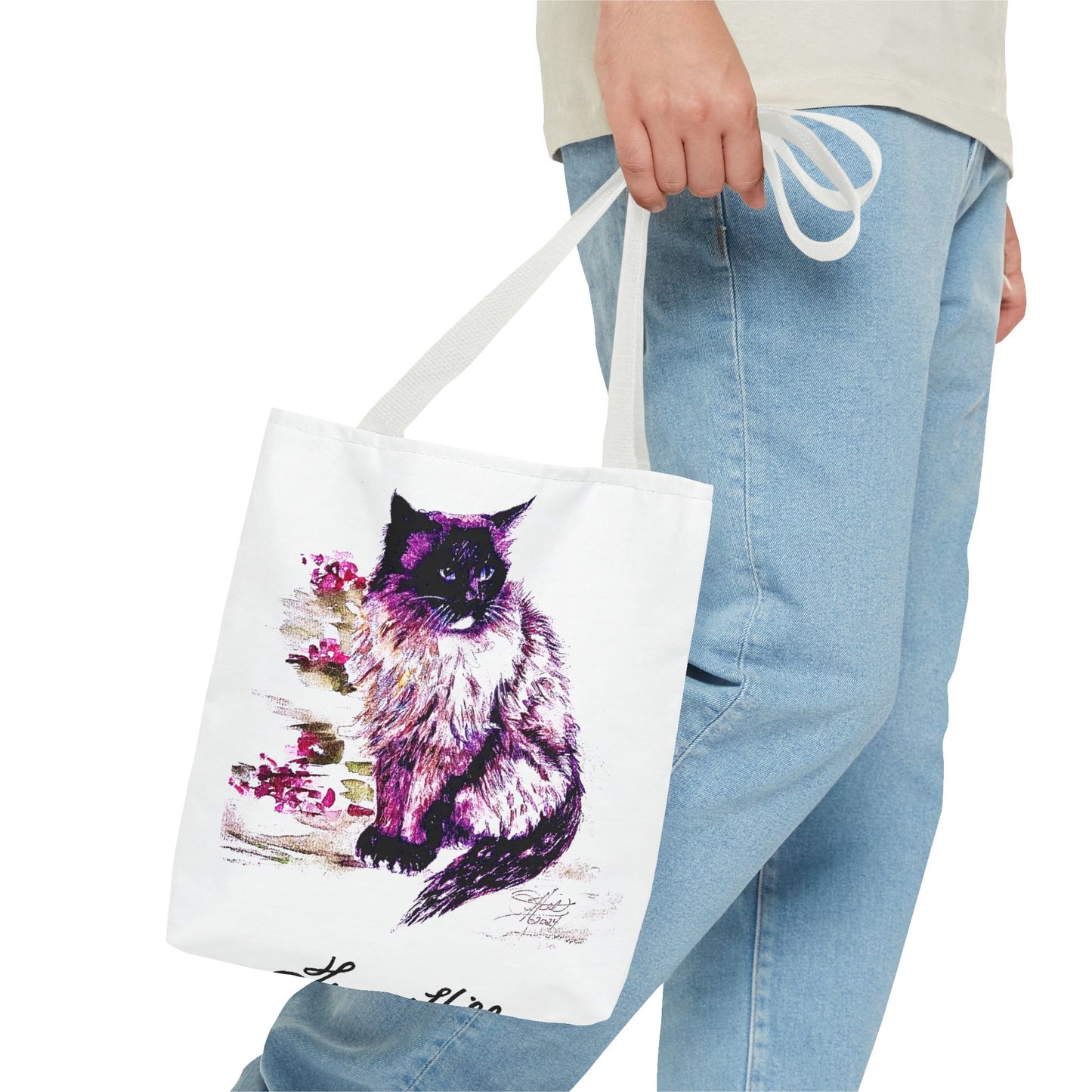 Siamese Cat Tote Bag by Tracy Hill (AOP)