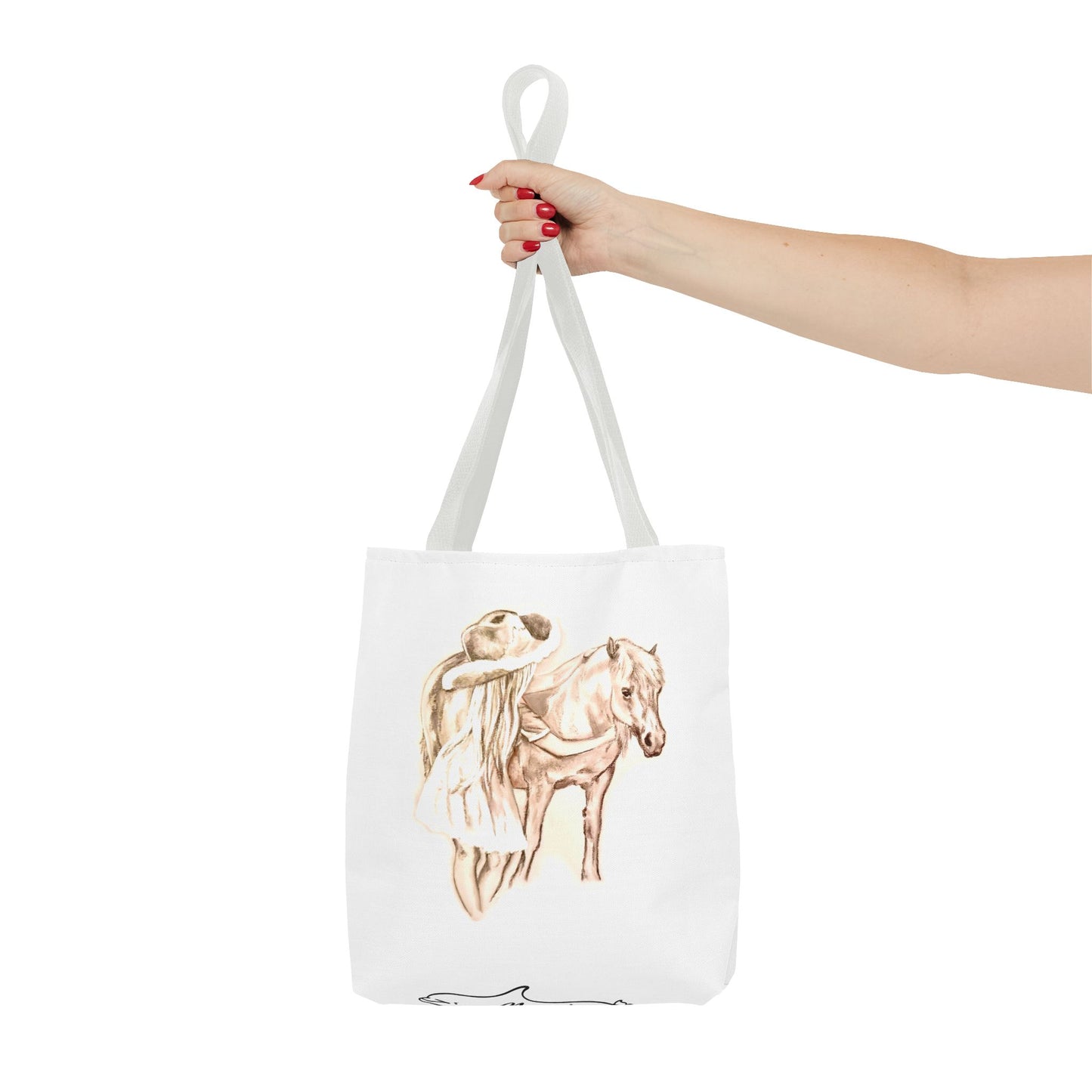 Little Girl and Pony Tote Bag (AOP)