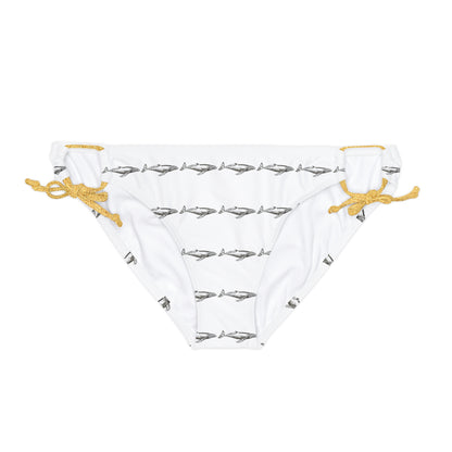 Humpback Whale Loop Tie Side Bikini Bottom (AOP)