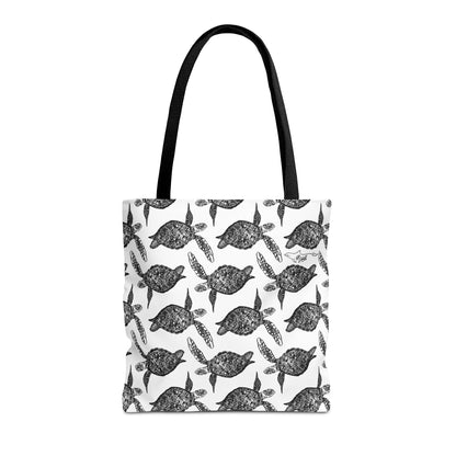 Sea Turtle Tote Bag White(AOP)