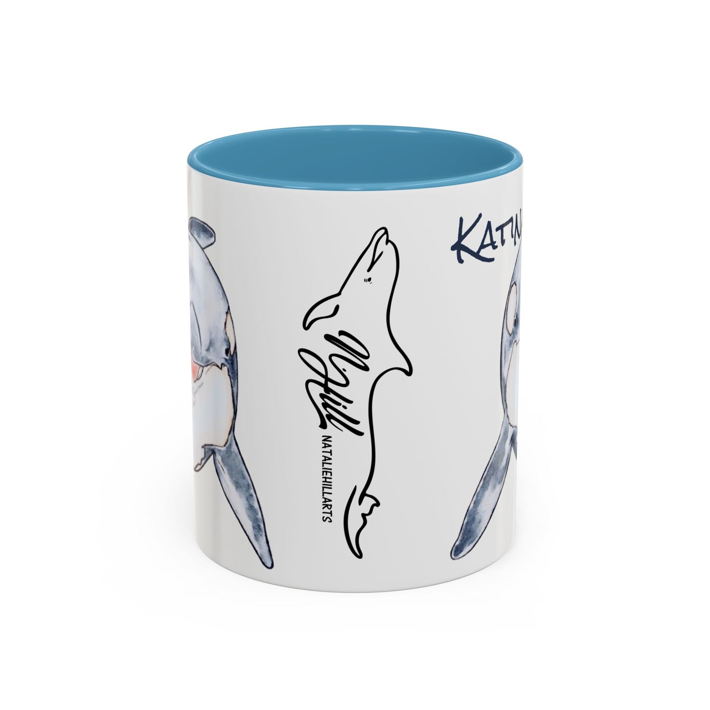 Katina Orca Whale Accent Coffee Mug (11, 15oz)