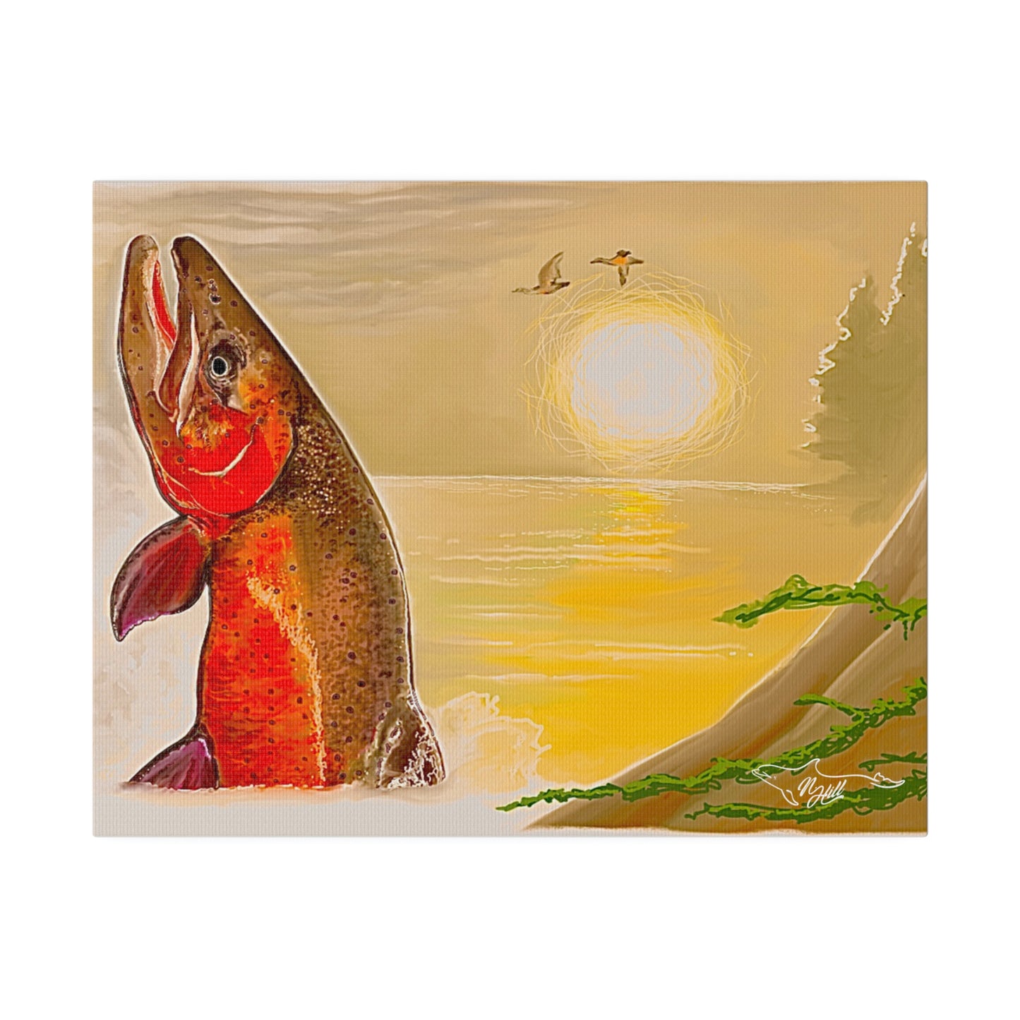 Trout Matte Canvas, Stretched, 0.75"