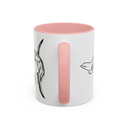 I Love Coffee and Orcas Accent Coffee Mug 11 oz