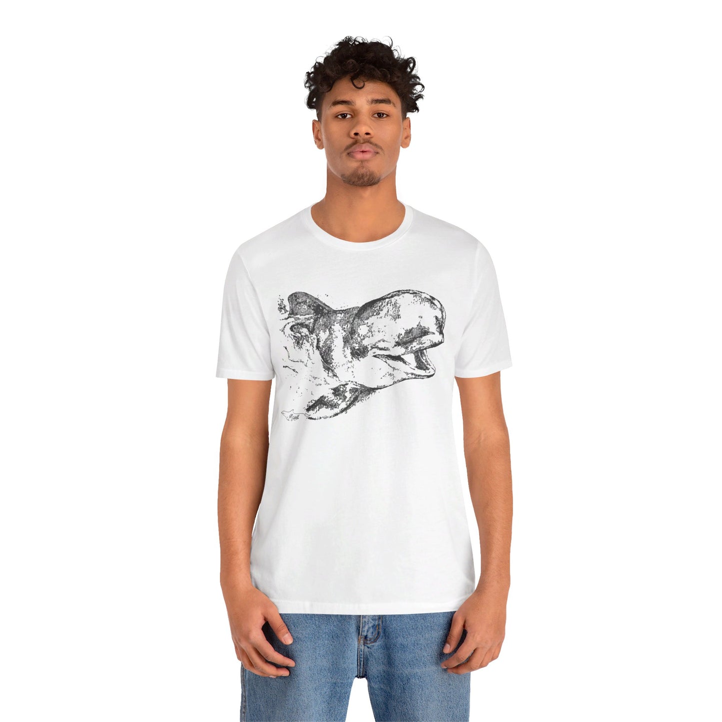 Bubbles Pilot Whale Unisex Jersey Short Sleeve Tee