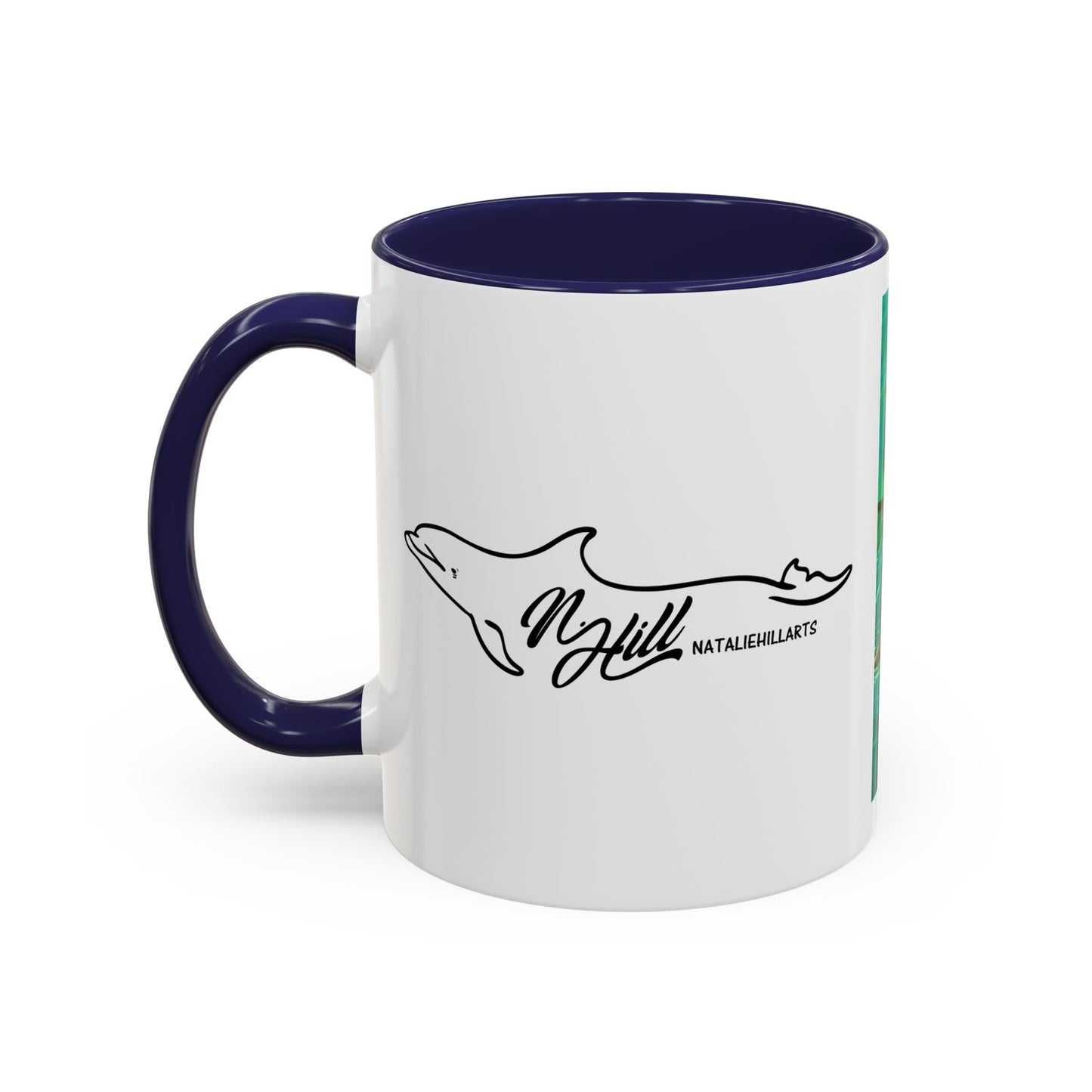 Otter and Dragonfly Accent Coffee Mug, 11oz
