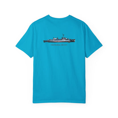 USS Perkins DD-877 Unisex Garment-Dyed T-shirt