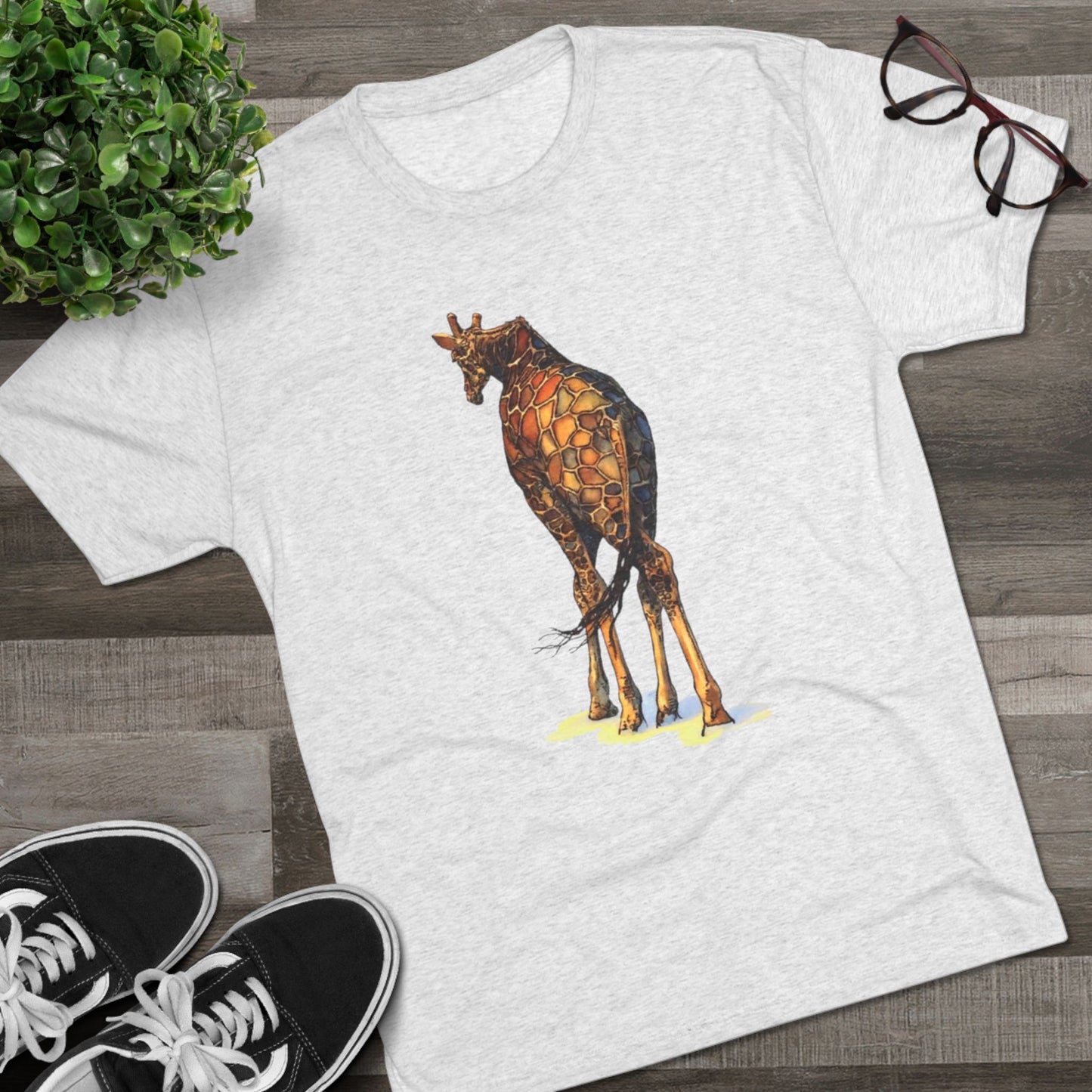 Giraffe Unisex Tri-Blend Crew Tee