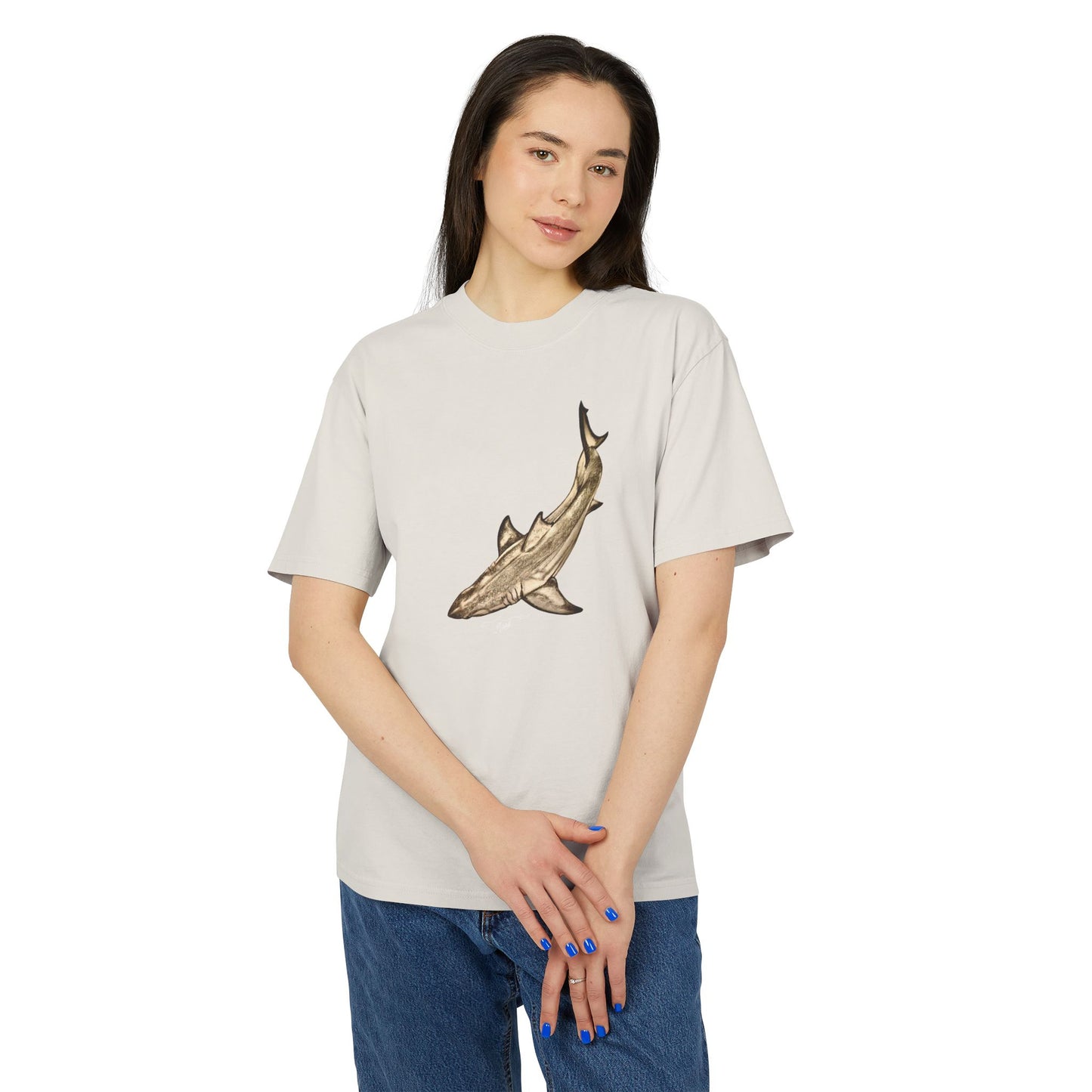 Great White Shark Unisex Heavy Faded Tee