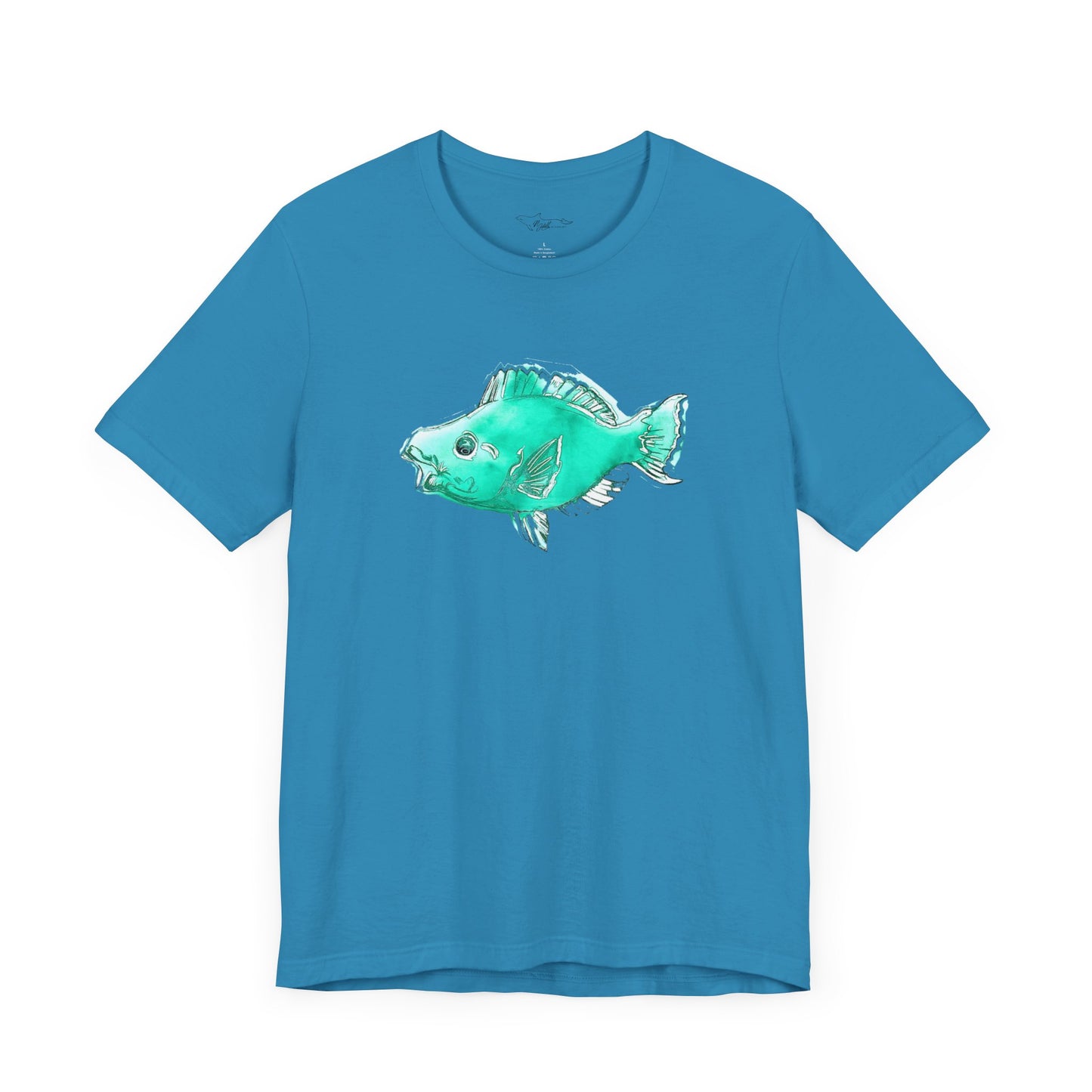 Blue Parrot Fish Unisex Jersey Short Sleeve Tee