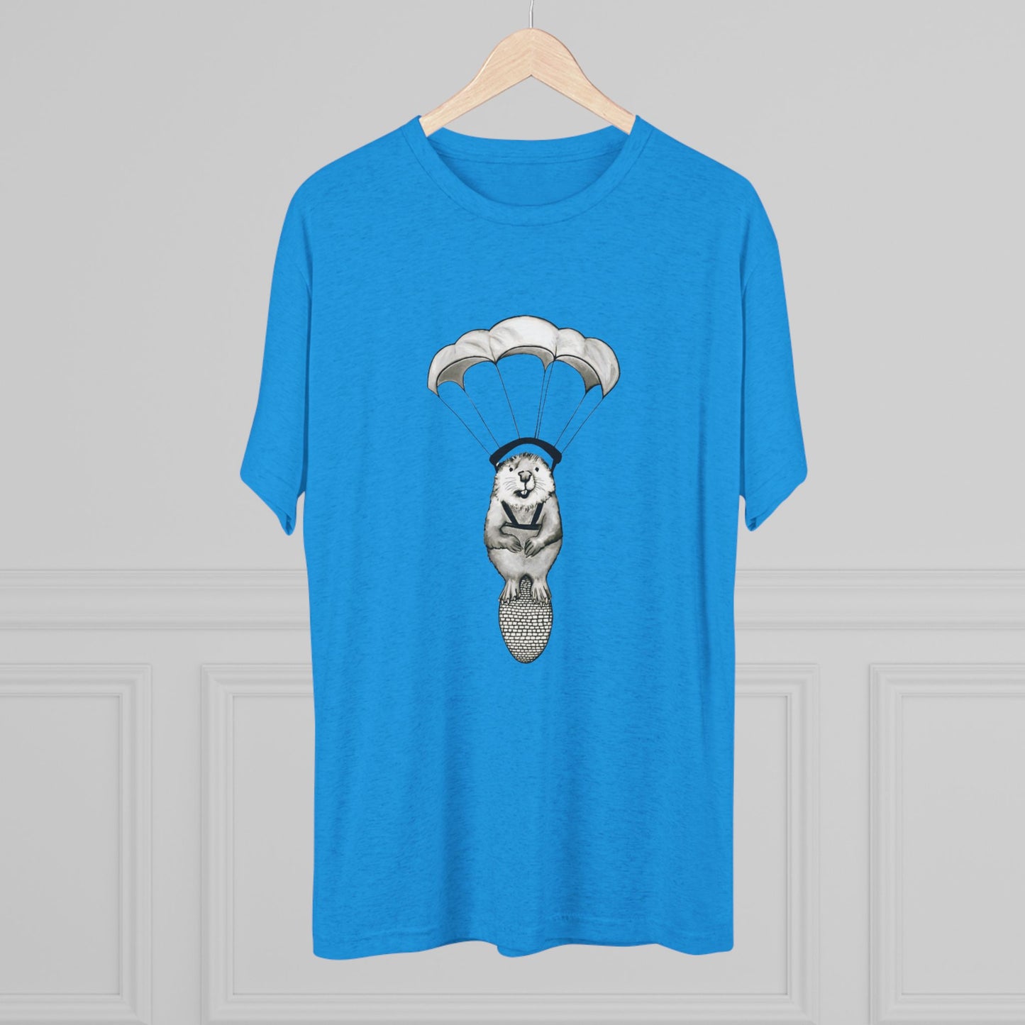 Geronimo Parachuting Idaho Beaver Unisex Tri-Blend Crew Tee