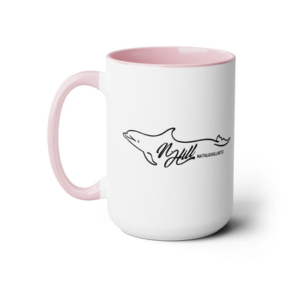 Breast Cancer Awareness Two-Tone Coffee Mugs, 15oz