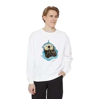 Sea Otter Colored Unisex Garment-Dyed Sweatshirt