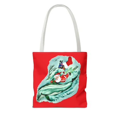 Deep Dive Delivery Santa Clause Tote Bag (AOP)