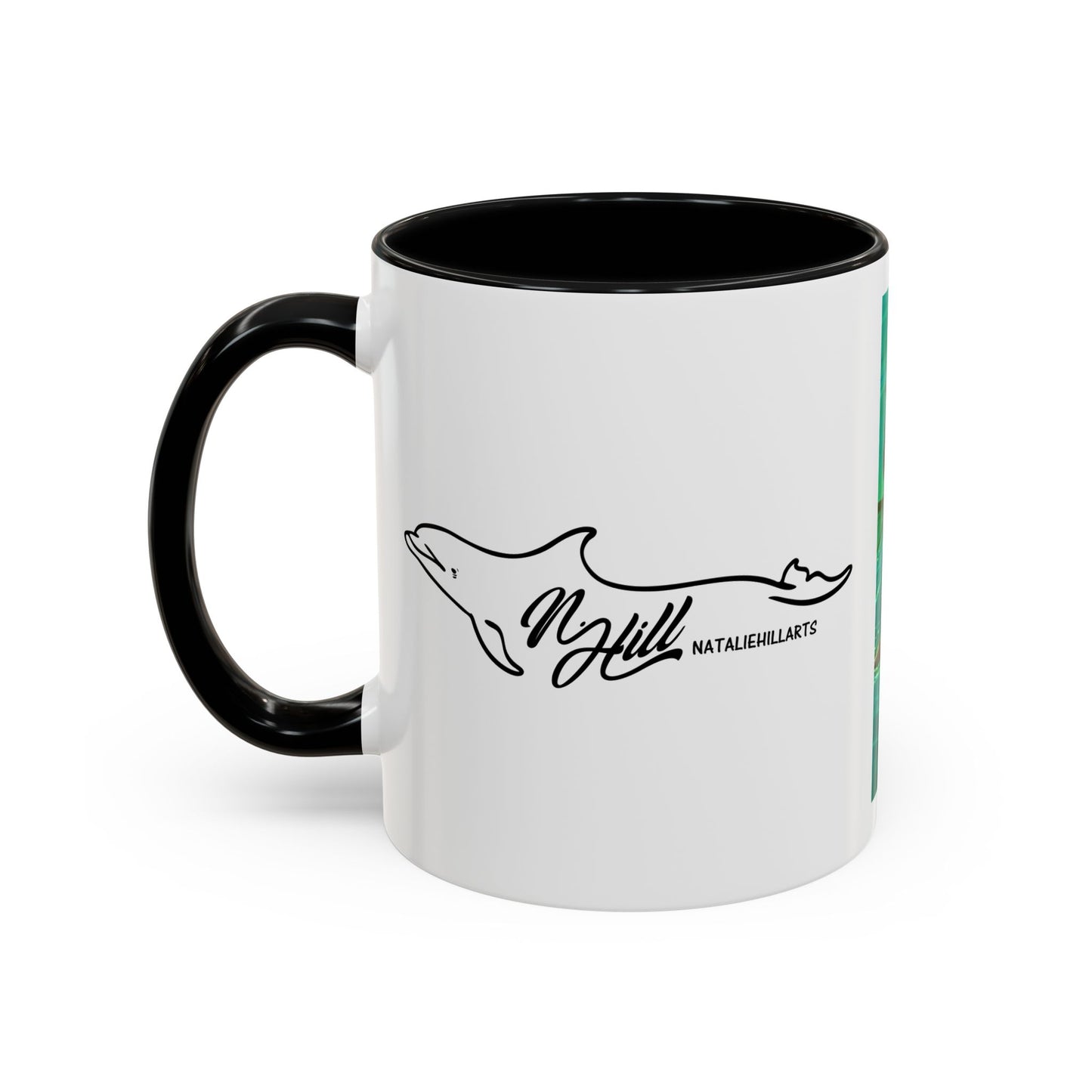 Otter and Dragonfly Accent Coffee Mug, 11oz