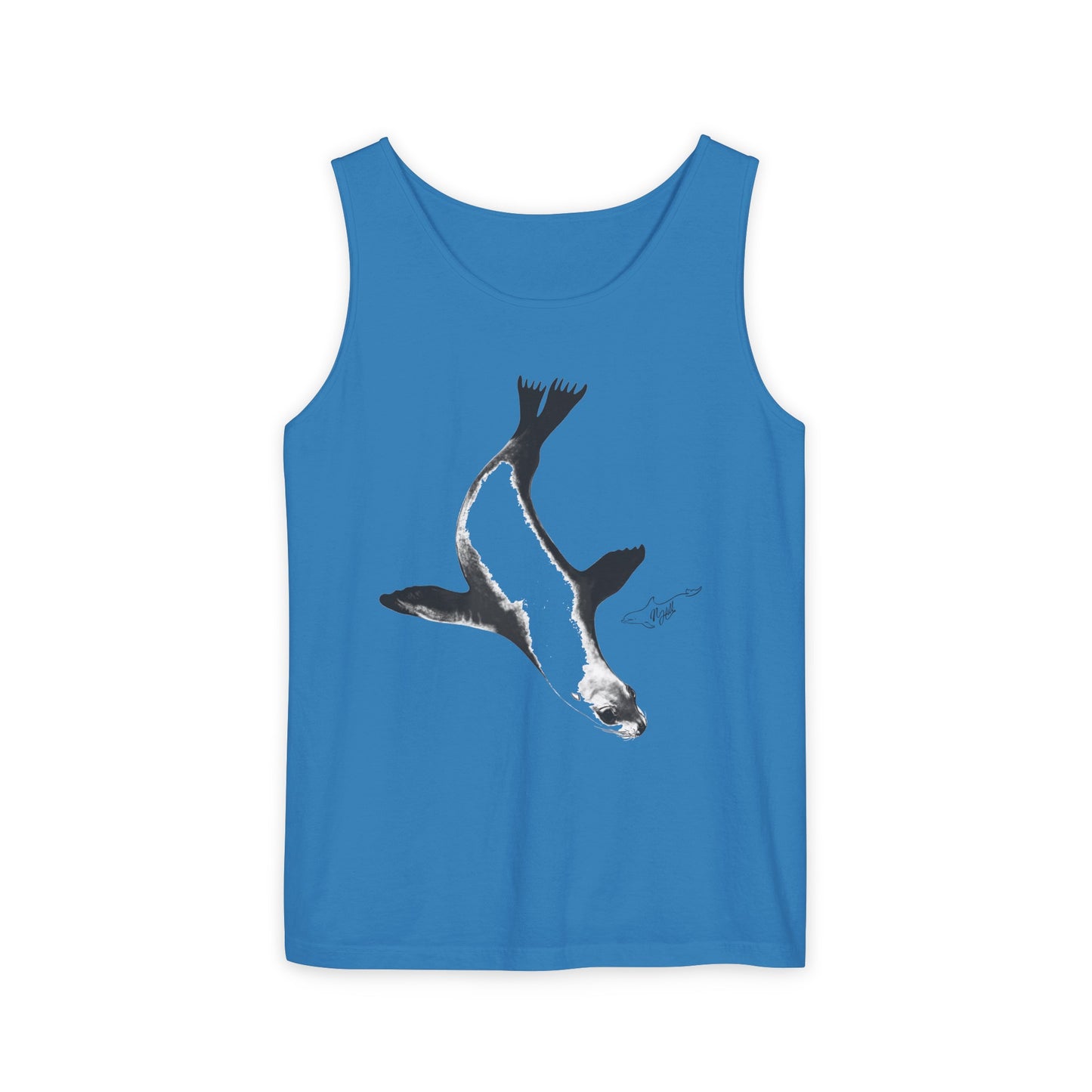 Sea Lion Unisex Garment-Dyed Tank Top