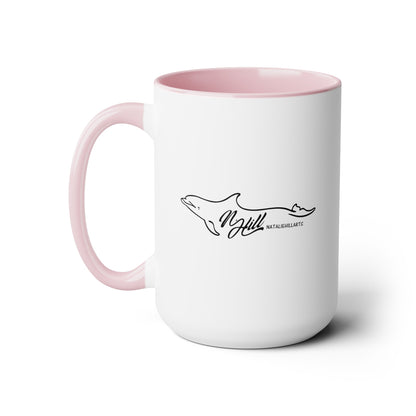 Sea Lion Pup Two-Tone Coffee Mugs, 15oz