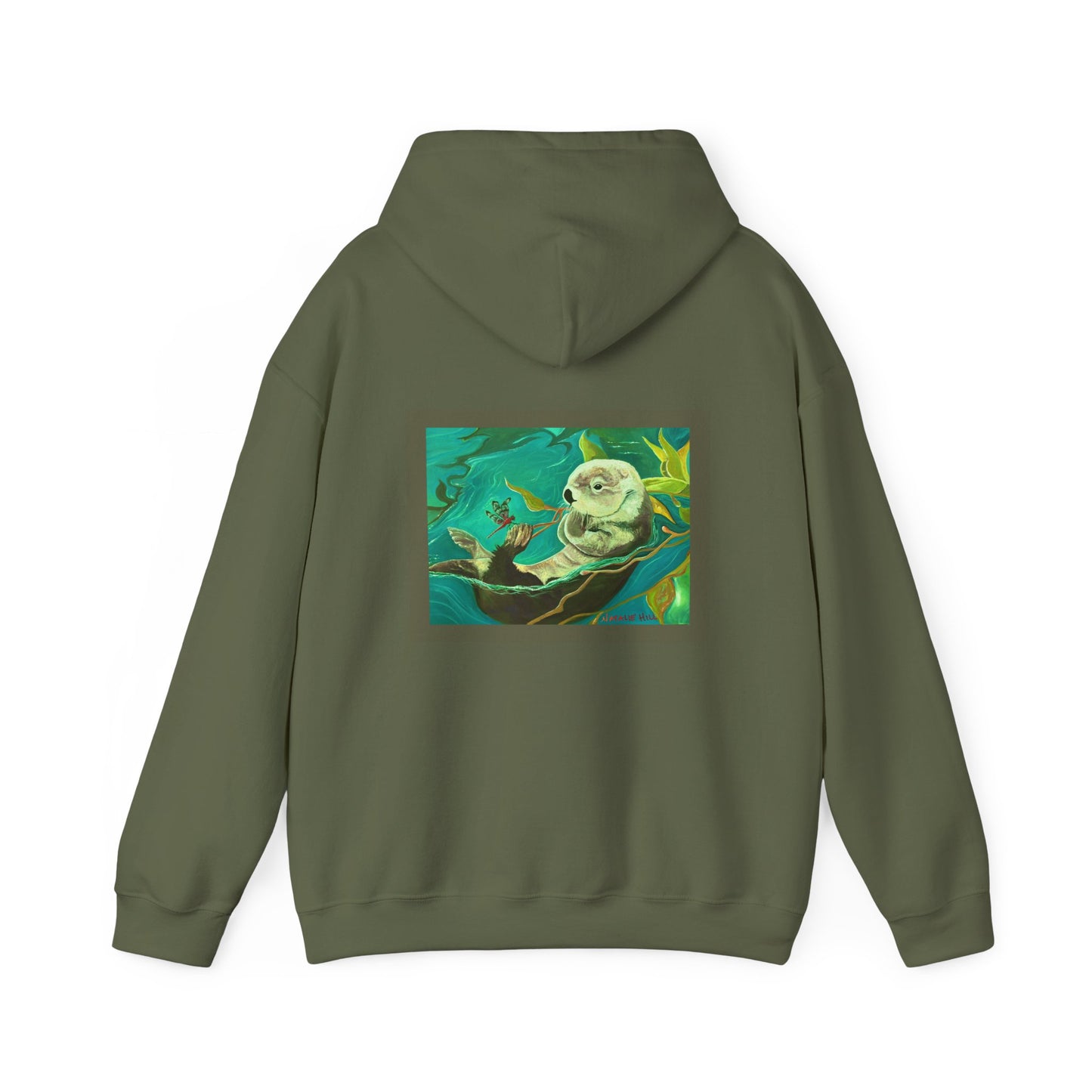 Otter and Dragonfly Unisex Heavy Blend™ Hooded Sweatshirt