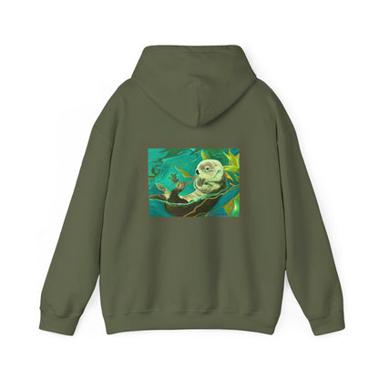 Otter and Dragonfly Unisex Heavy Blend™ Hooded Sweatshirt