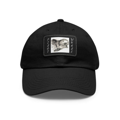 Pilot Whale Hat with Leather Patch (Rectangle)