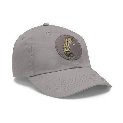 Sea Horse Hat with Leather Patch (Round)