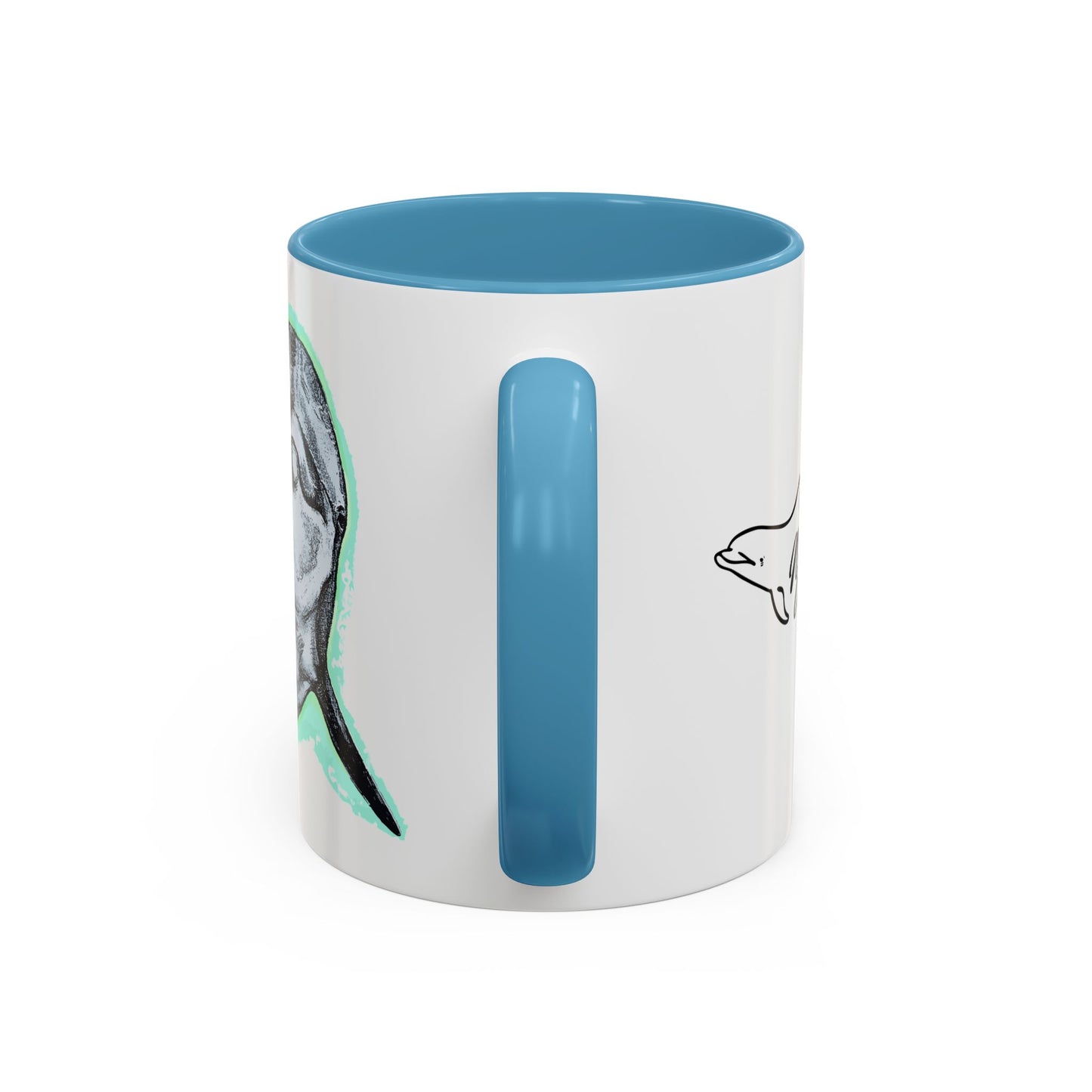 Nosy Dolphin Coffee Mug, 11oz