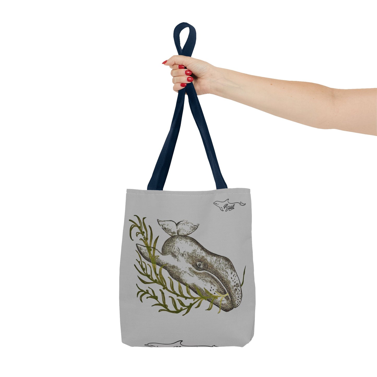 Gray Whale Tote Bag (AOP)