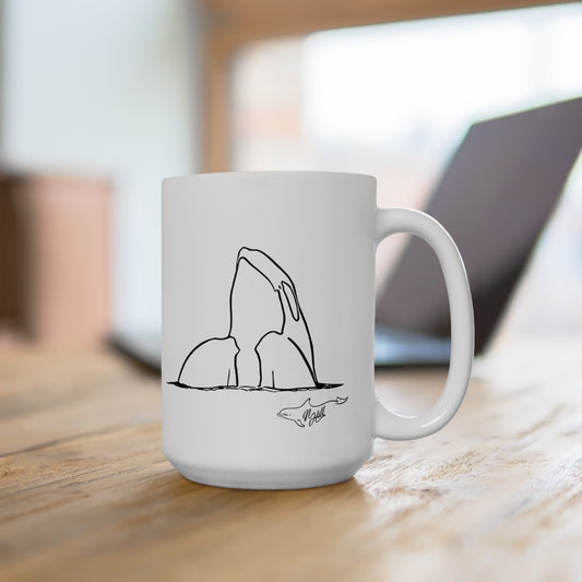 Orca Spy-hop Ceramic Mug 15oz