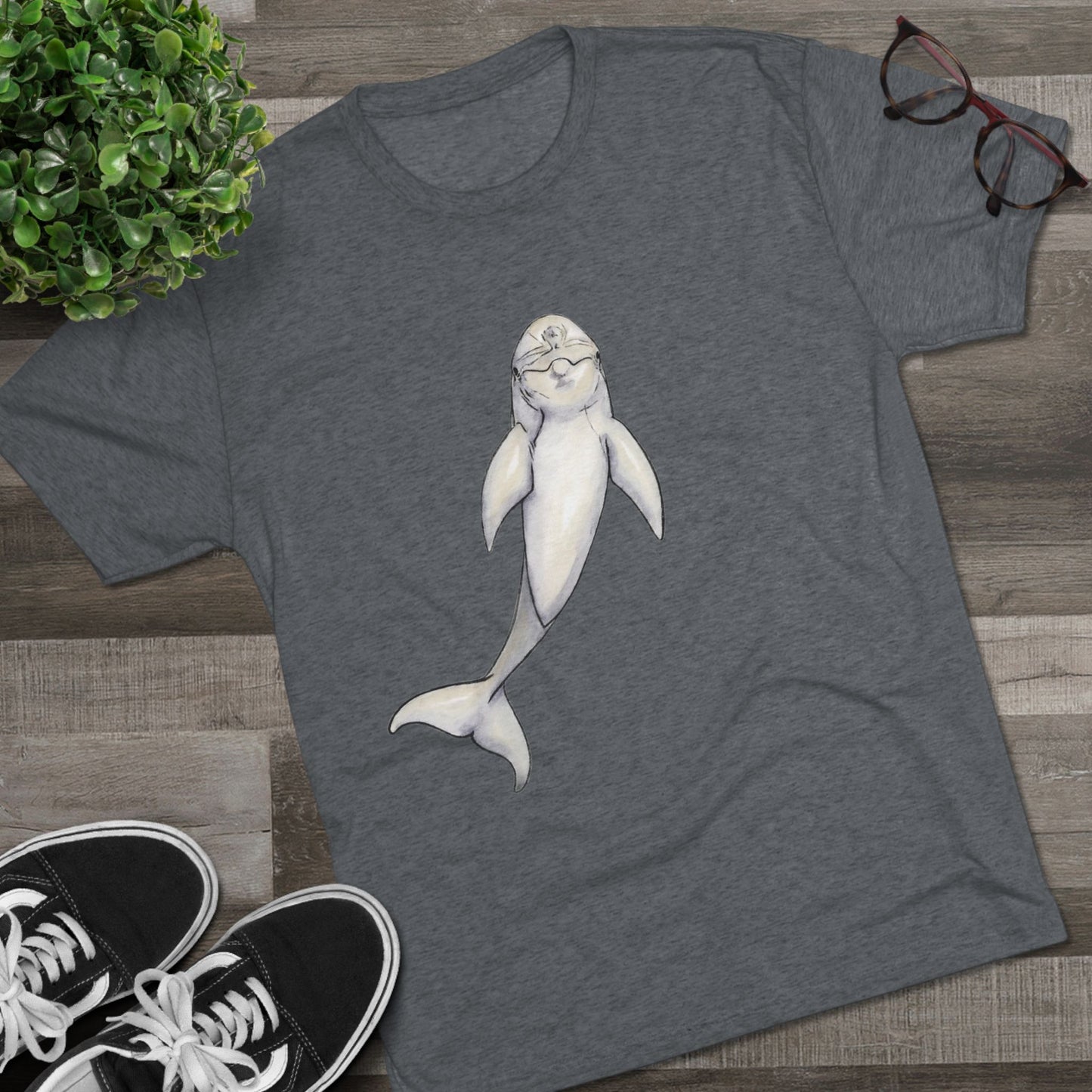 Dolphin Unisex Tri-Blend Crew Tee