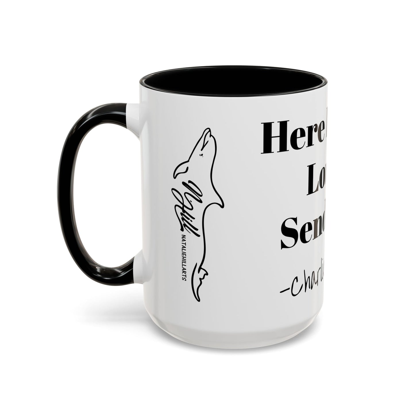 Here I Am, Lord Send Me- Charlie Kirk Accent Coffee Mug 15oz