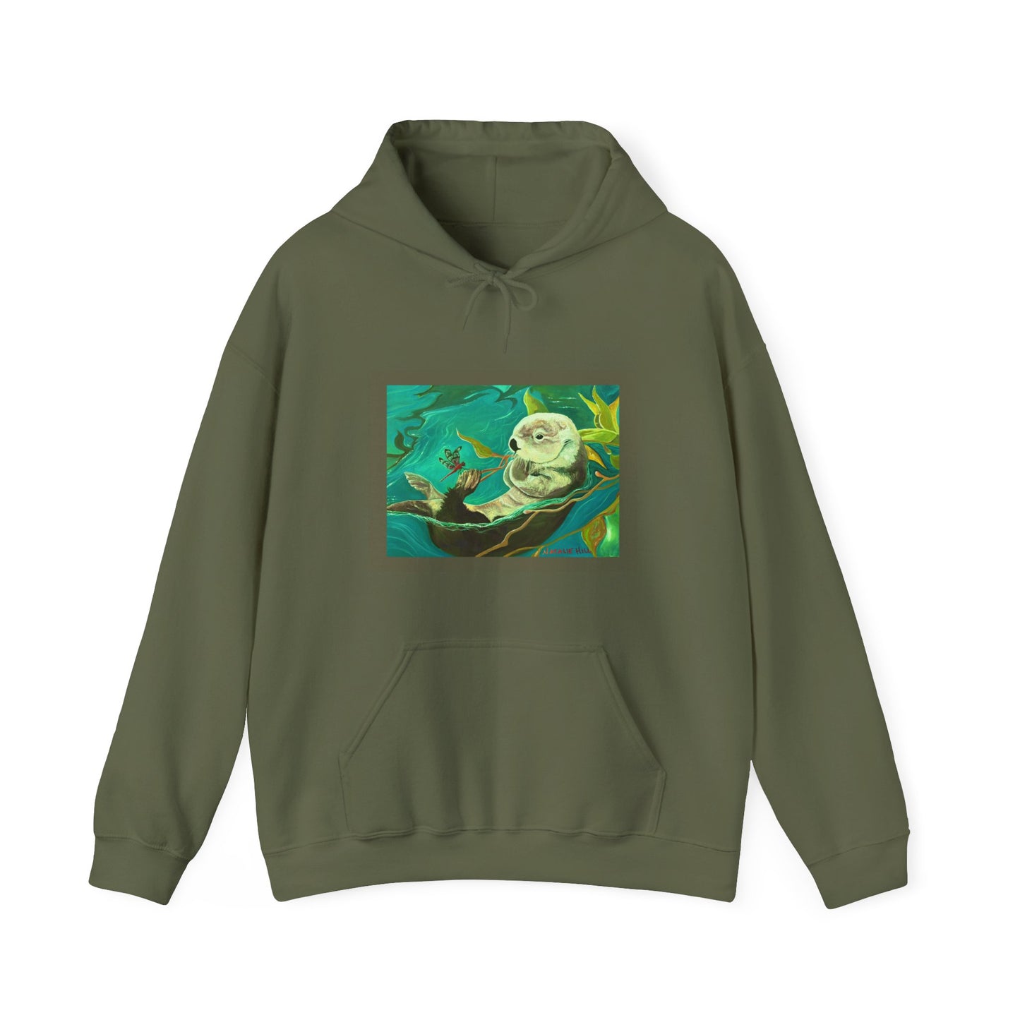 Otter and Dragonfly Unisex Heavy Blend™ Hooded Sweatshirt