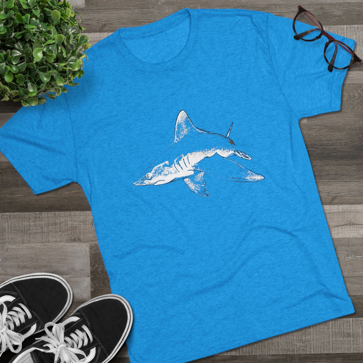 Shark Unisex Tri-Blend Crew Tee