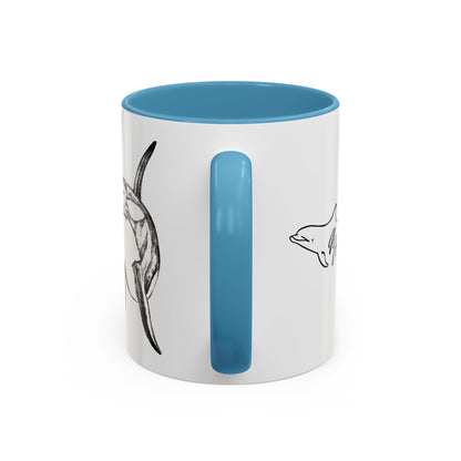 I Love Coffee and Orcas Accent Coffee Mug 11 oz