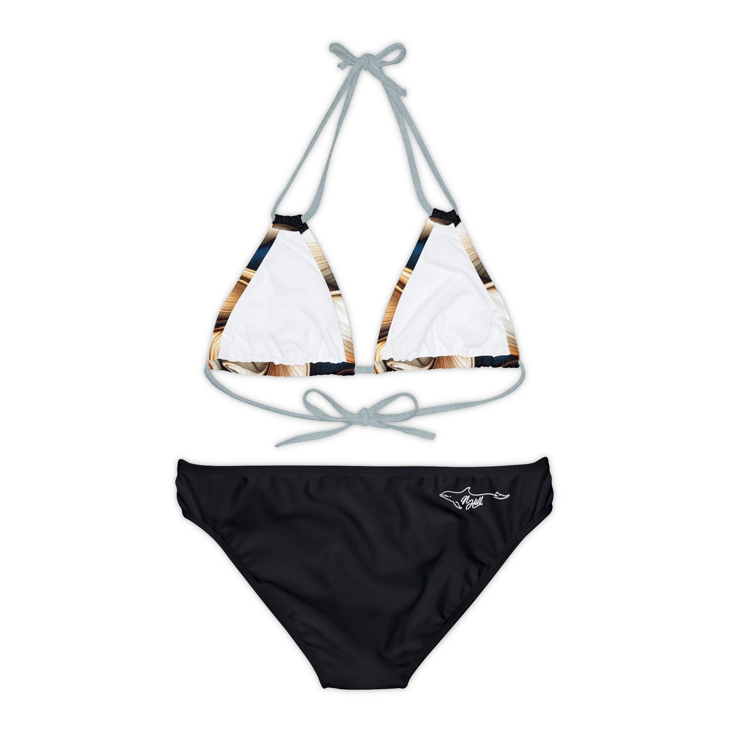 Clams Strappy Bikini Set (AOP)