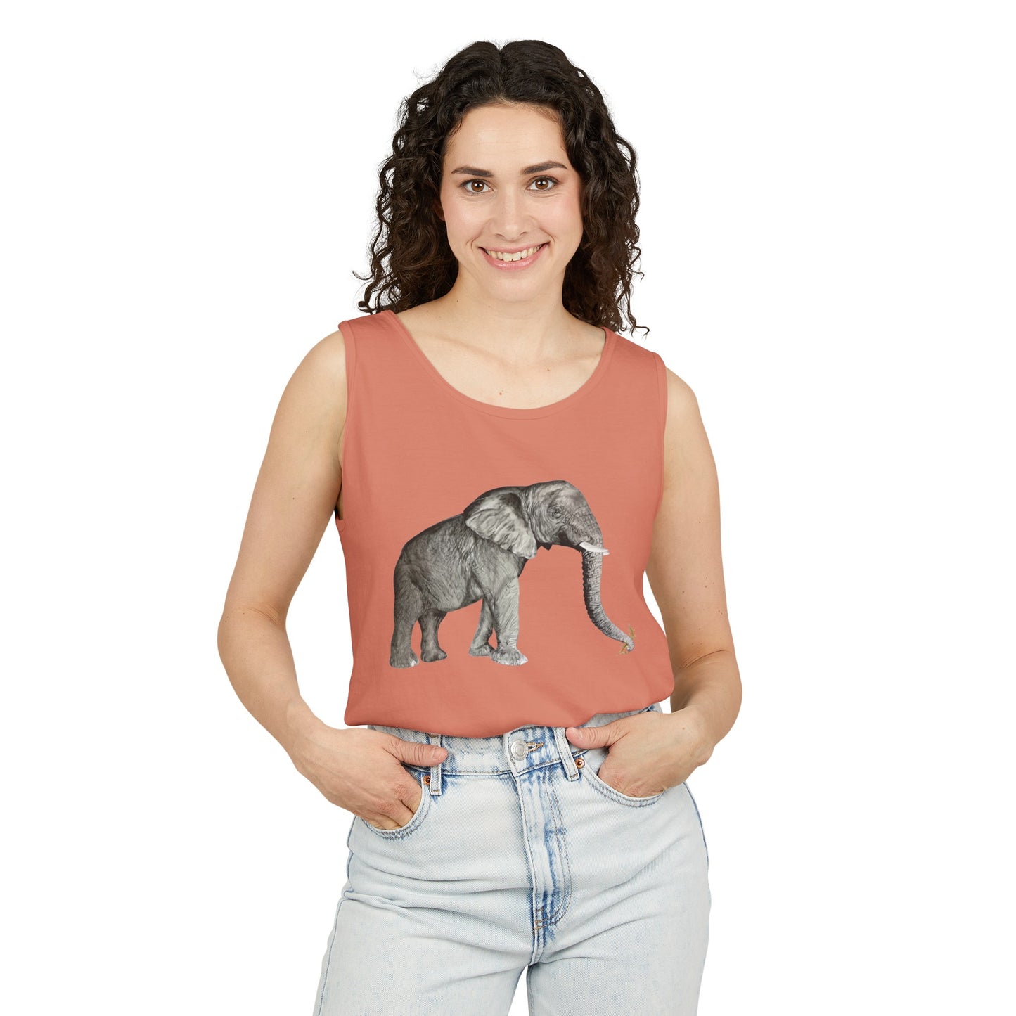 Elephant Unisex Garment-Dyed Tank Top