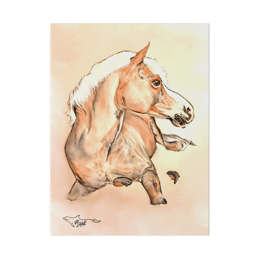 Horse Resting Matte Canvas, Stretched, 0.75"